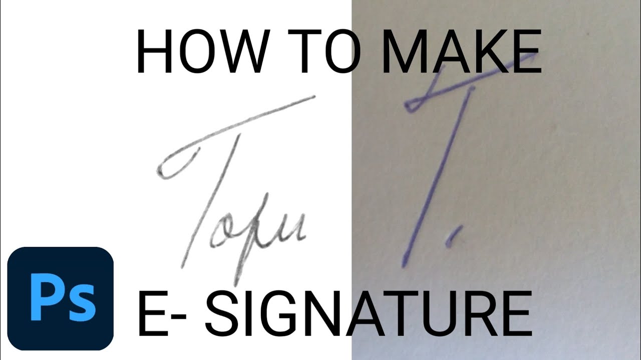 How to Make E-signature using Photoshop 2020