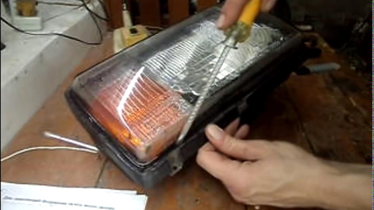 Как снять стекло с фары ваз 2115 Как разобрать фару классики. - YouTube