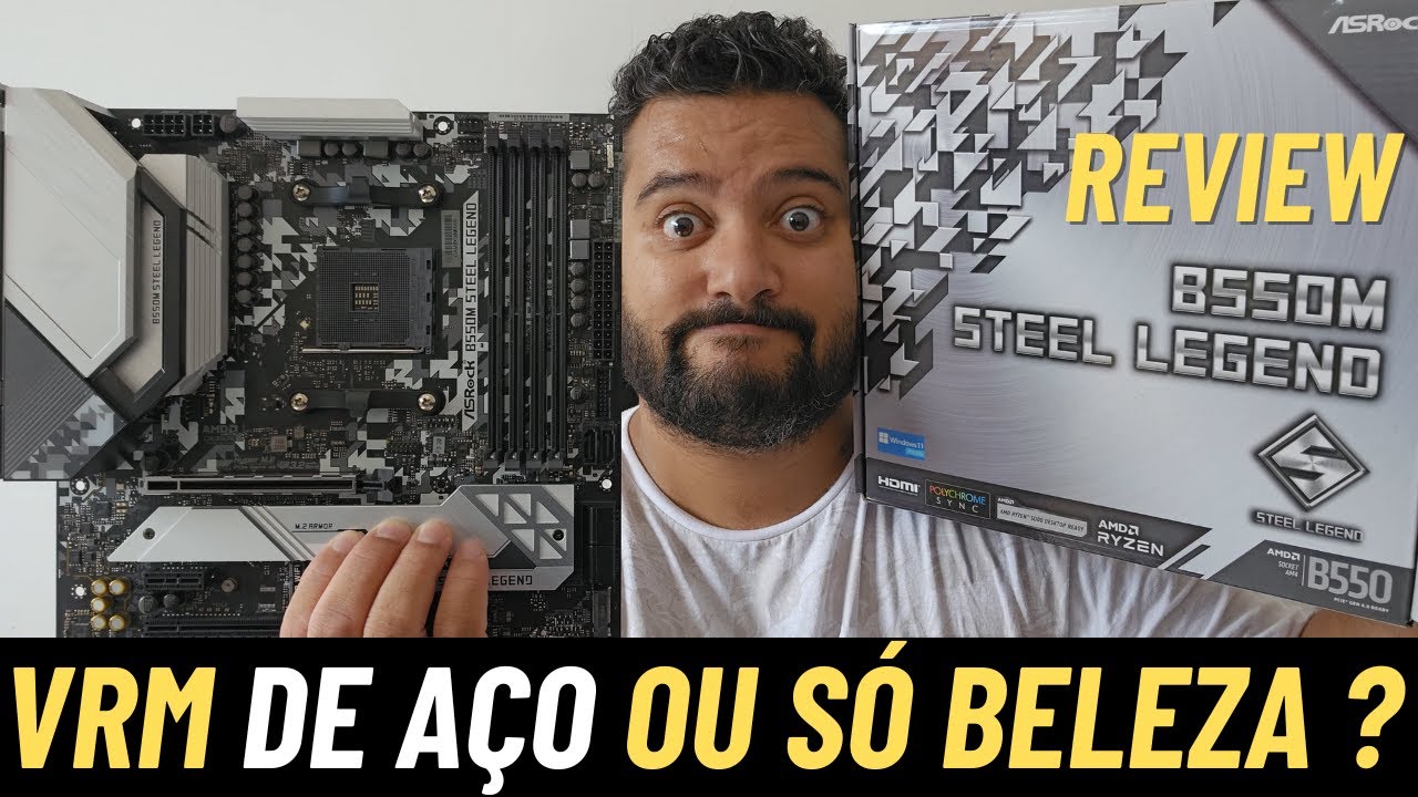 B550 STEEL LEGEND ASROCK Review - VRM de aço ou só beleza ? - YouTube