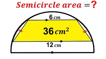 Can you find area of the Semicircle? | Trapezoid | (Trapezium) |#math #maths | #geometry