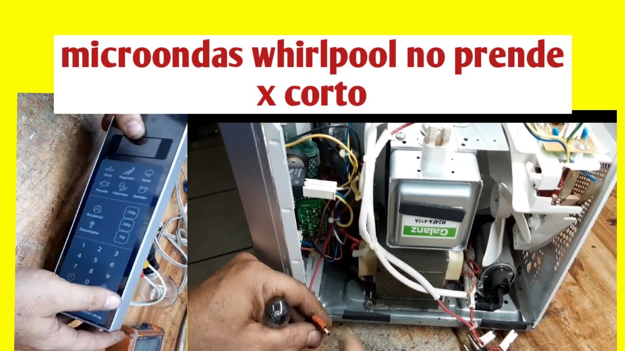 microondas whirpool no prende fácil reparacion - YouTube