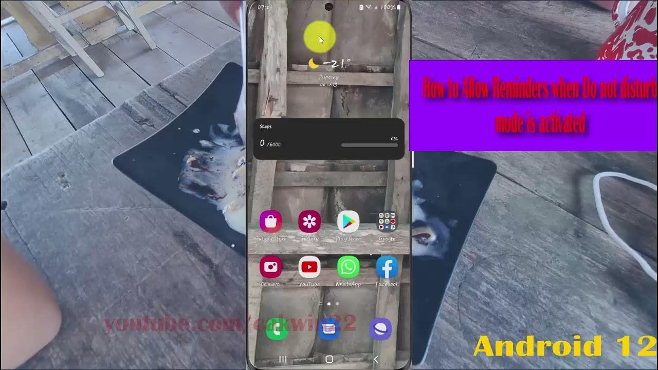 How to Allow Reminders when Do not disturb mode is activated in Samsung