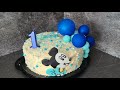 Micky Maus Baby Torte/ 1 Geburtstag/ blaue Torte/ Kindergeburtstag/ ohne backen/ schnell/ einfach