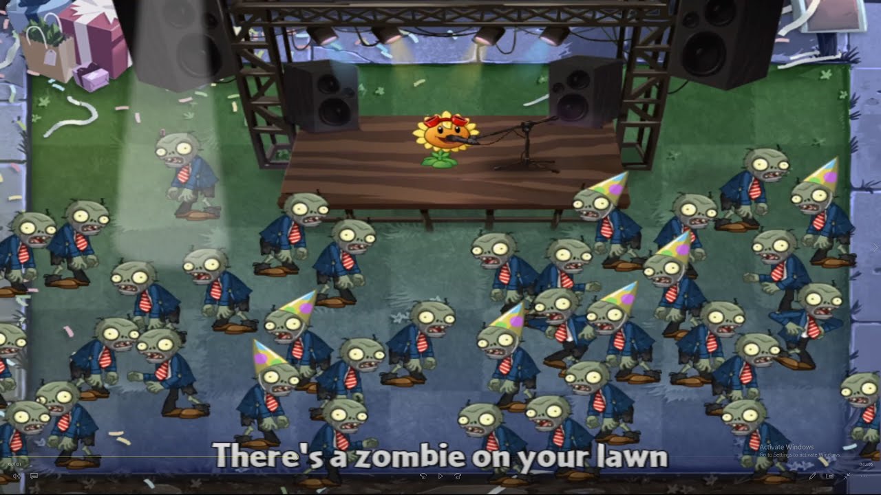 Plants VS Zombies 2 PAK/Mod Credits/End Credits Theme Song - There's A  Zombie on your lawn 