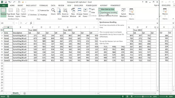 Freeze or Lock Columns on Left and Right Sides