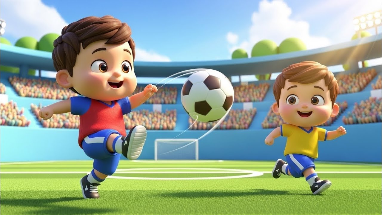 Kids playing foot ball match| Sports song | nursery rhymes