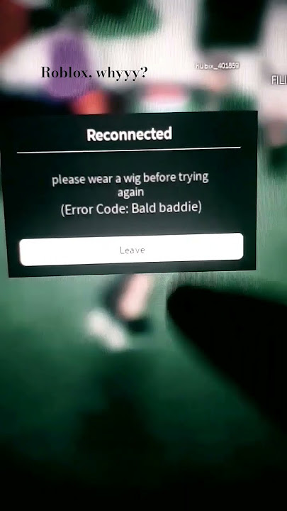 Game: roblox error creator. #Roblox #bald #funny #meme #error #how #why