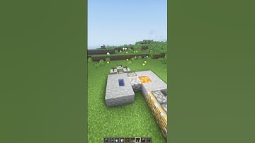 Automatic Cobblestone Bridge Builder  #minecraft #minecraftbuilding #minecraftbuild