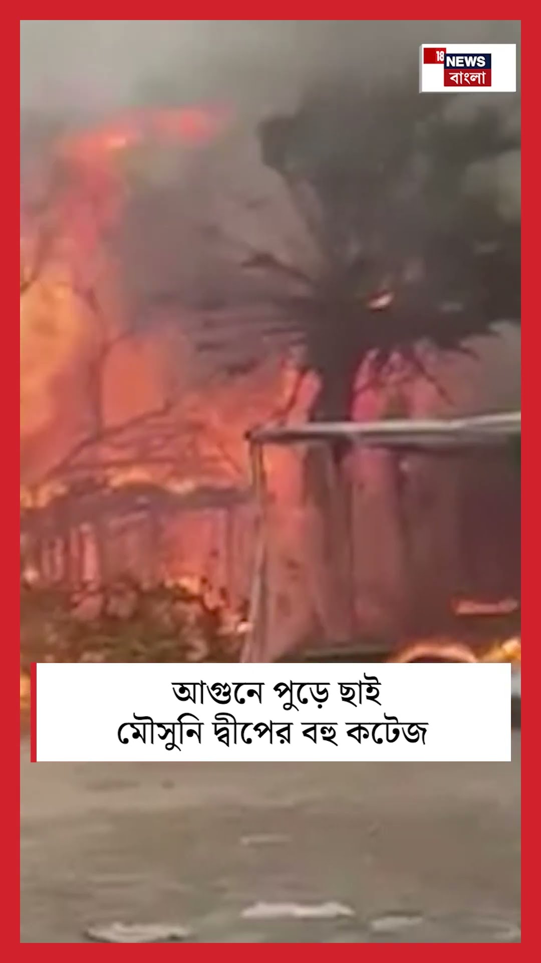 আগুনে পুড়ে ছাই Mousuni Island র বহু কটেজ  | Bangla News | #shorts