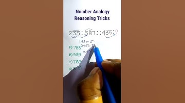 Analogy Reasoning| Number System Reasoning for RRB GROUP D Exam 2022 | #shorts