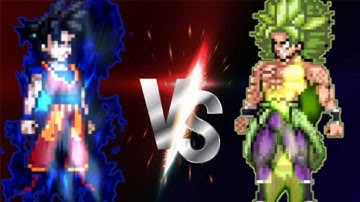 Goku DBS All Form VS Broly DBS in Jump Force Mugen.