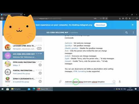 Easy way to welcome bot telegram : cara mudah membuat welcome bot telegram - welcome bot telegram
