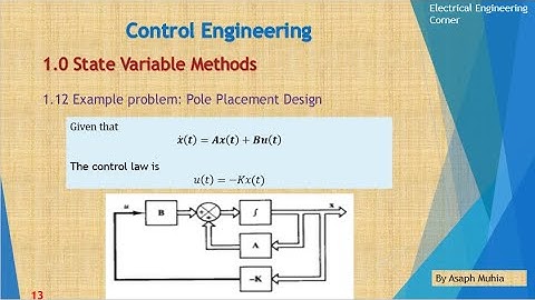 Example Question on Pole Placement Design