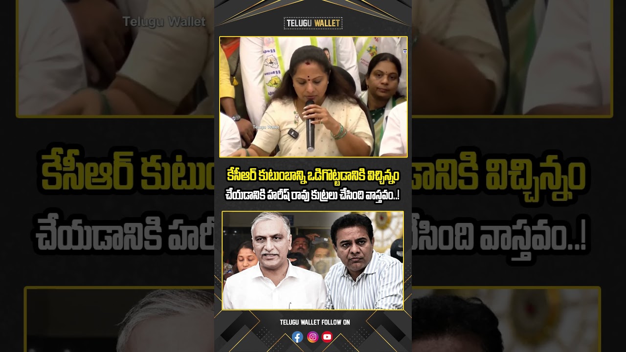 MLC Kavitha Sensational Comments On Harish Rao || KTR || KCR || Telugu Wallet