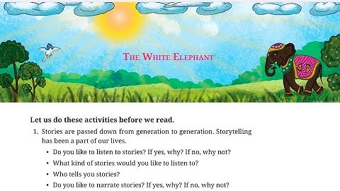 The White Elephant | Explanation In Hindi | Bridge Programme English Class 8 | Part l