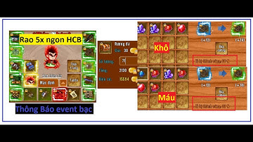 Event bạc  và rao ních Phong ngon HCB và khô máu với set bên phải | Làng Lá Phiêu Lưu Ký - HTC game