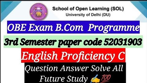 Q.5 (a+b) part English proficiency c 52031903 b.com program 3rd semester OBE Exam Answer solve