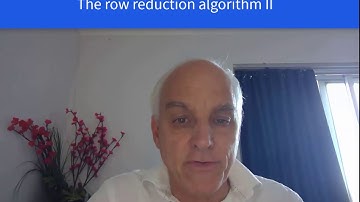 Row reduction algorithm II | Linear Algebra MATH1141 | N J Wildberger