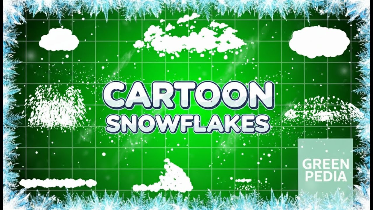 ️ 2D Cartoon Snowflakes: Magical Winter Dance! | Green Screen - YouTube