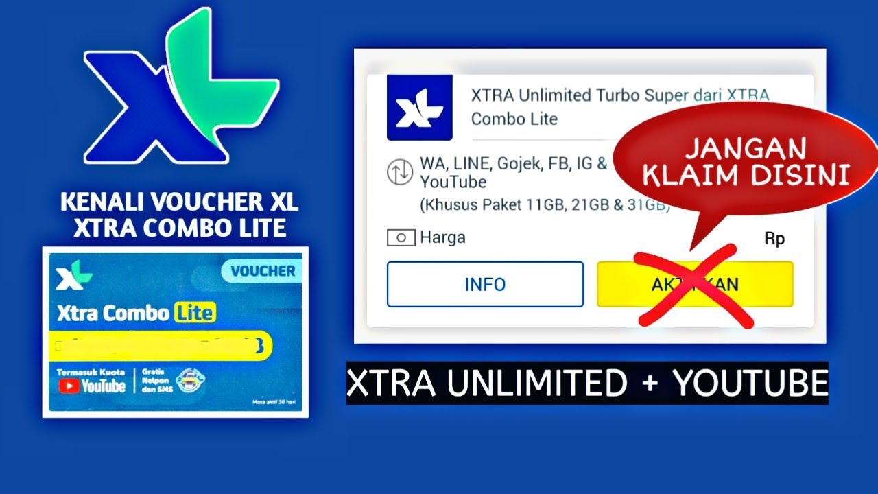 Kenali Voucher Xtra Combo Lite Untuk Mendapatkan Xl Unlimited Turbo Gratis Plus Youtube Youtube