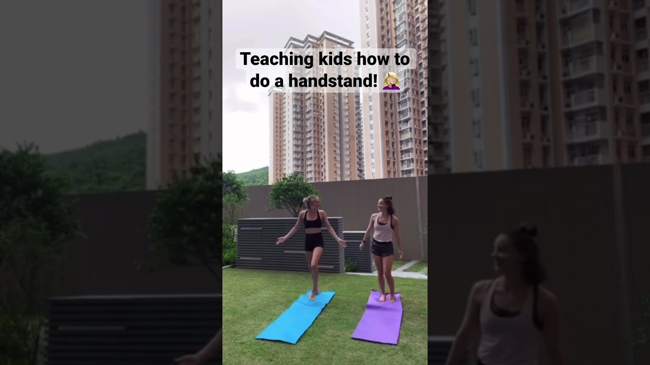 Teaching Kids How To Do A Handstand Circus Acrobat Shorts