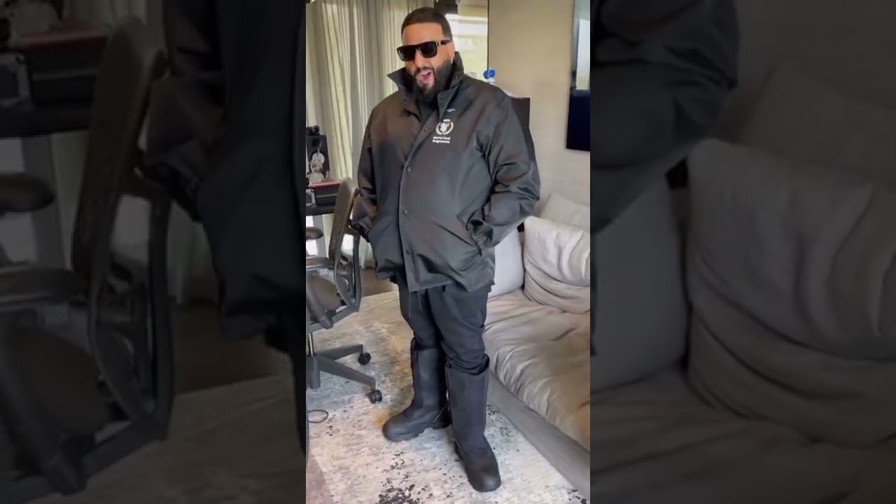 Dj Khaled dresses as Kanye West Black Outfit for DONDA 2 YE We the best Miami Another one LA NY