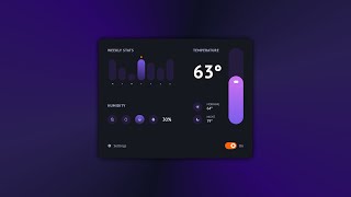 Smart Home Thermostat App | UI Design to HTML and CSS screenshot 2