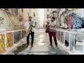 Baritone sax duo playing grooves in tel aviv israel 