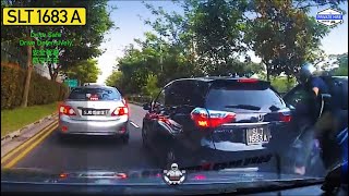 17sep2018 phv "Honda Shuttle SLT1683A choosing to straddle in middle of the lane & causing accident screenshot 1