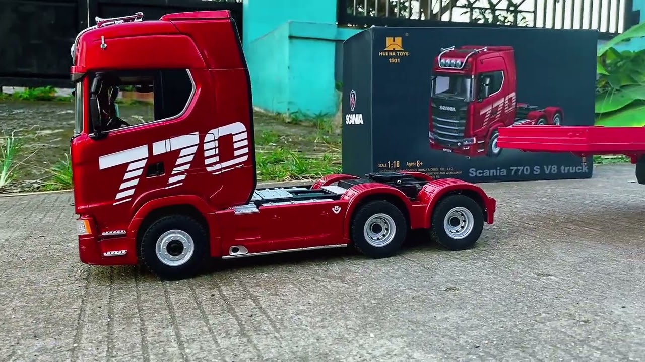 review and unboxing of RC TRUCK SCANIA 1501 SCALE 1/18 and RC WHEEL LOADER 1552
