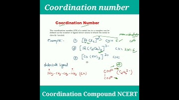 Coordination compound Class12 chemistry|Coordination number#shorts