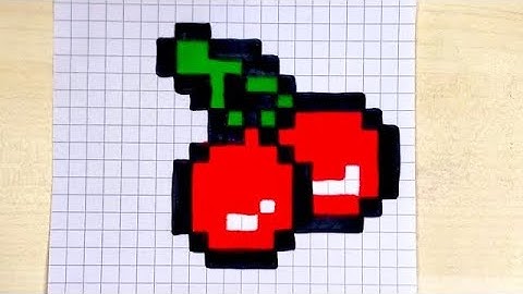 How to draw a cherry with pixel art🍒#pixelart