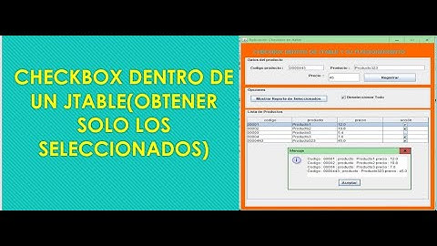 CHECKBOX DENTRO DE UN JTABLE(OBTENER SOLO LOS SELECCIONADOS)