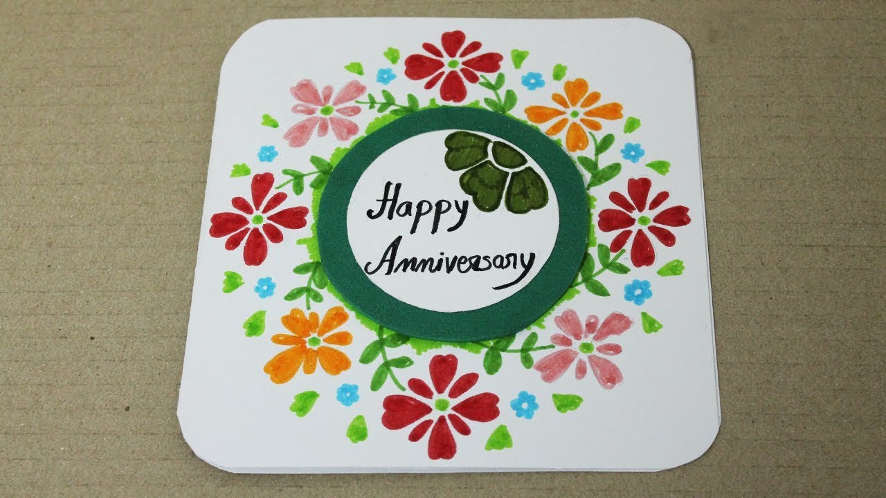 How to make Anniversary  Card at Home  Easy  Handmade Cards 
