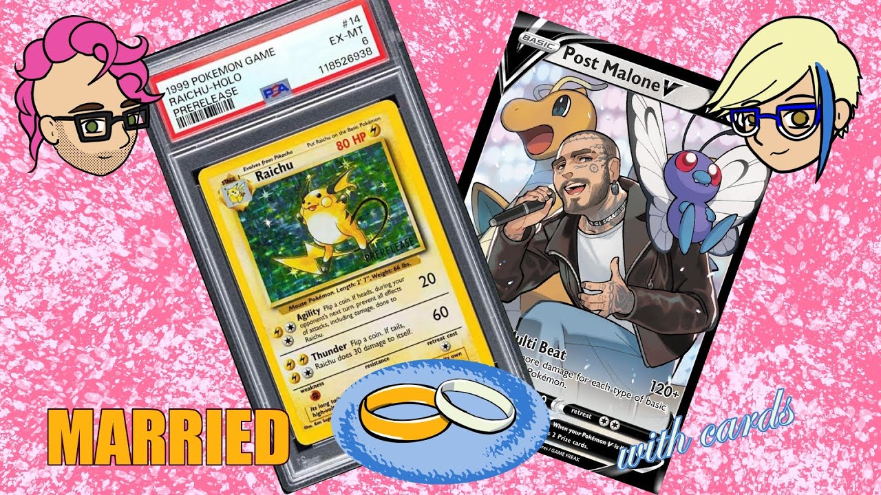 PSA Graded Prerelease Raichu, Post Malone's One Ring, Who Are We? -  Married... With Cards Episode 1