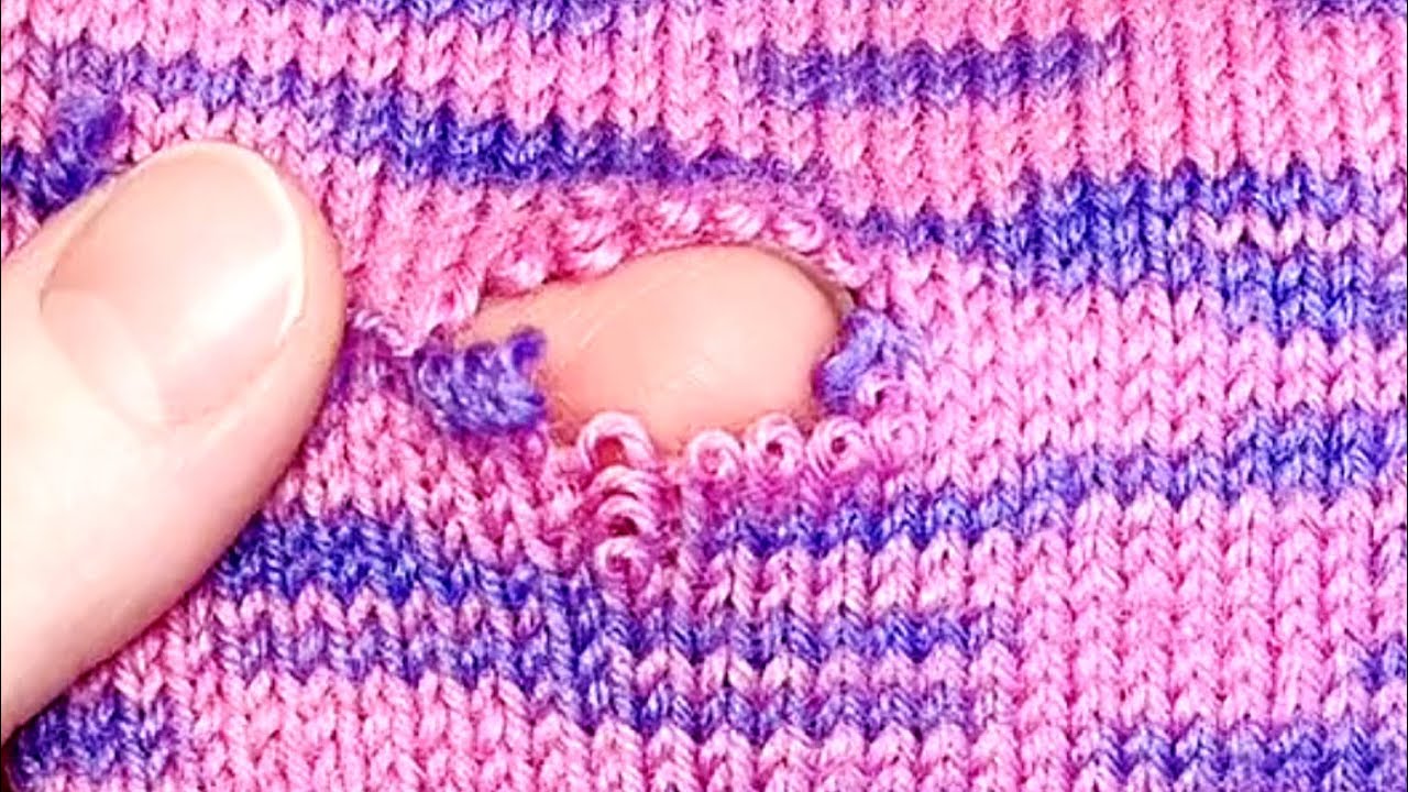 How to perfectly repair a hole in a knitted sweater at home youeself ...