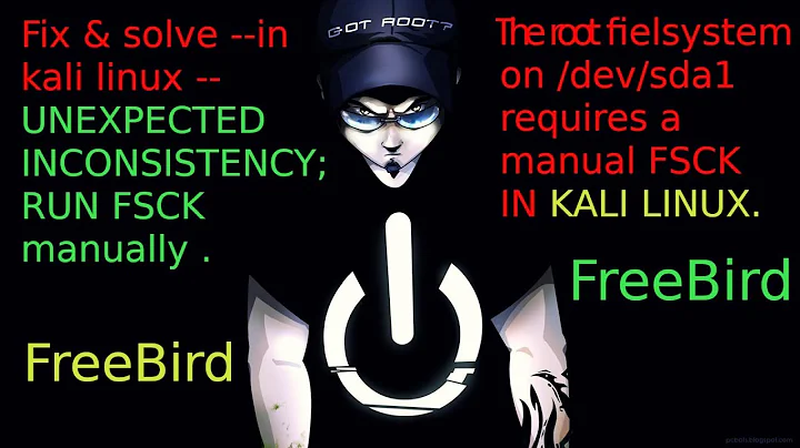 UNEXPECTED INCONSISTENCY ; RUN FSCK manually in kali linux