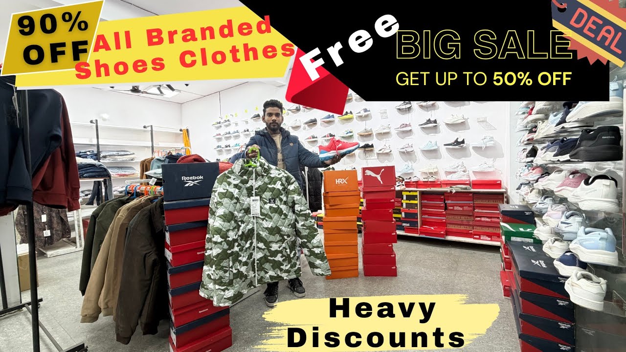 HEAVY DISCOUNTS😱BIG SALE BRANDED SHOES NIKE PUMA ADDIDAS RED TAPE JACKETS MEN WOMEN'S APPARELS NOIDA