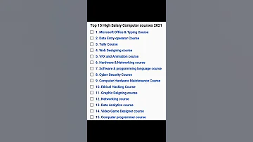 Top 15 High Salary Computer Courses 2021 