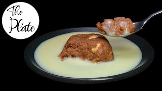Bread Pudding with Custard Sauce | No Bake Eggless Chocolate Pudding | The Plate