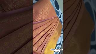 Saree Prepleating Box Folding#sareeprepleatingandfolding #shortsfeed#shorts#trendingl@Hemauthay