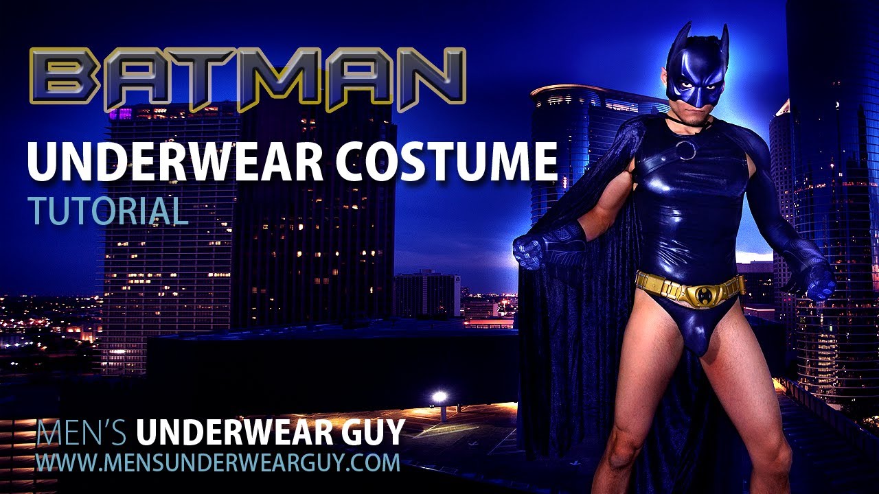 Batman Underwear Costume Tutorial by Men's Underwear Guy 
