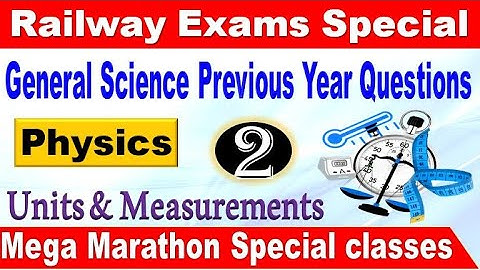 Physics Units & measurement Final  Railway previous Year Questions for all Group D by SRINIVASMech