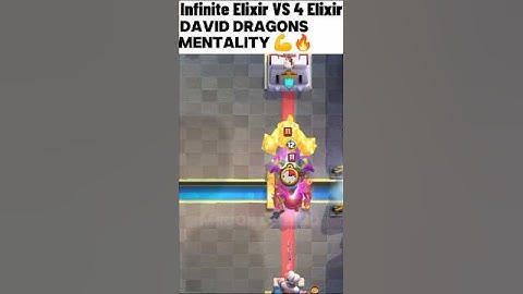 Infinite Elixir VS Just 4 Elixir only 1 Touch kill #clashroyale
