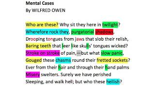 Brief Analysis - 'Mental Cases' by Wilfred Owen