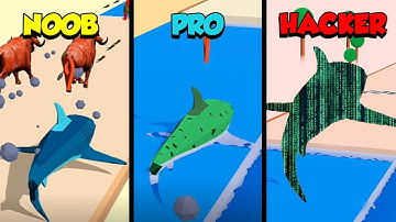 NOOB vs PRO vs HACKER - Animal Transform Race 3D‏ Gameplay Part 1