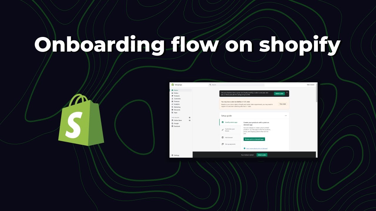 Onboarding flow on Shopify - YouTube