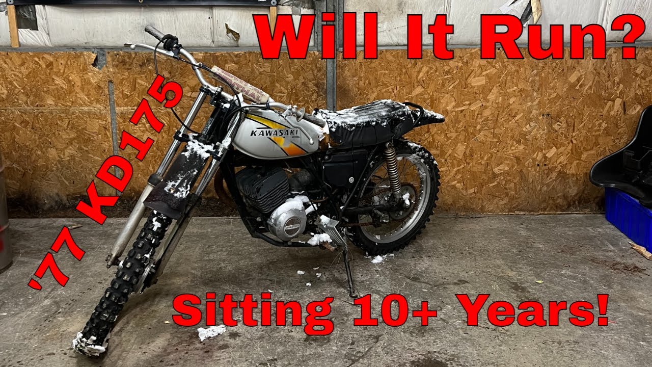 Will it Run? Abandoned 1976 Kawasaki KD175 - YouTube