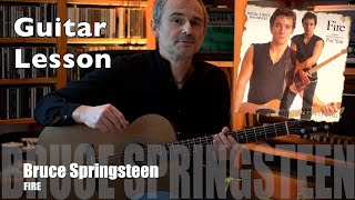 Video thumbnail of "Fire (Bruce Springsteen) - Rhythm-Guitar - Lesson / Tutorial"