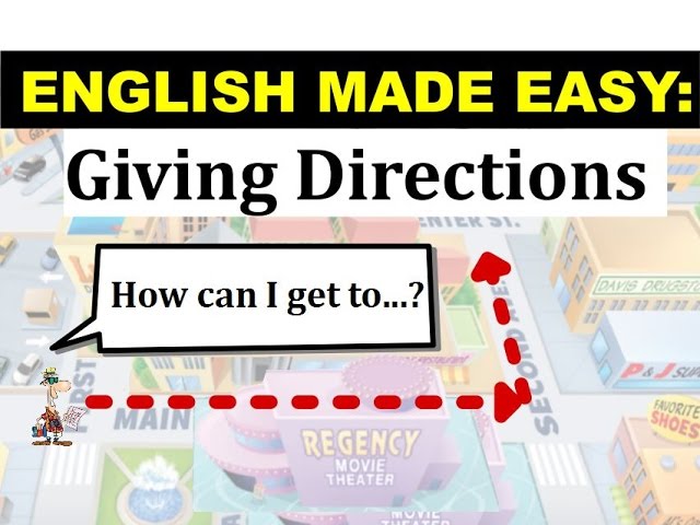 Directions Game  Giving Directions In English 